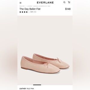 Everlane The Day leather ballet flat size 6.5 in blush pink